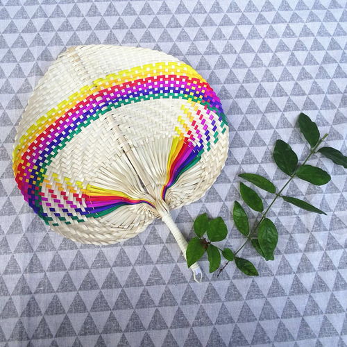 夏日解暑神器 純手工竹編制品復(fù)古風(fēng)手搖式戶(hù)外降溫越南竹編扇子